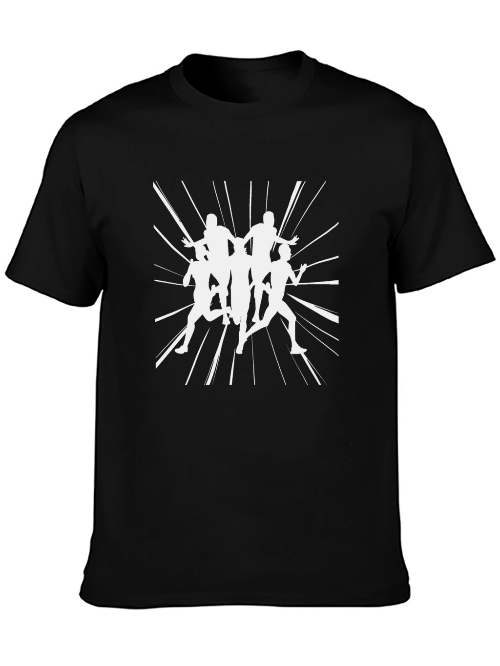 Dynamic Runners Graphic Tee - Black Cotton Comfort
