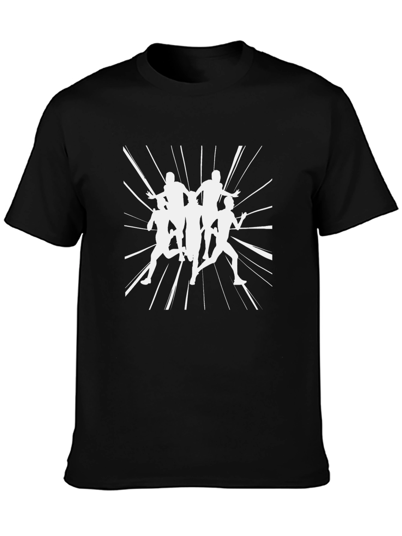 Dynamic Runners Graphic Tee - Black Cotton Comfort