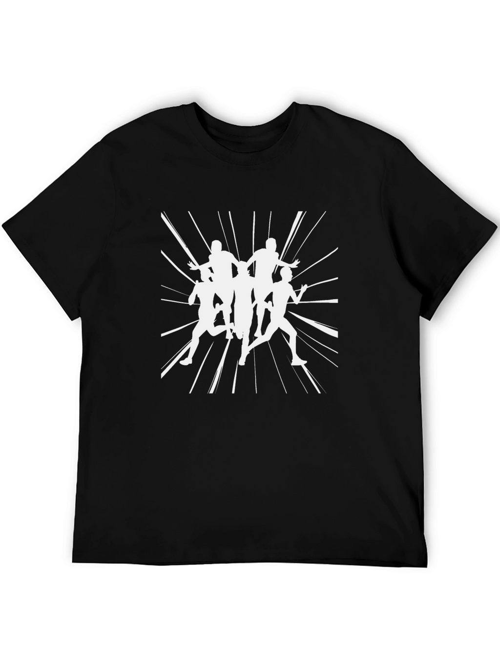 Dynamic Runners Graphic Tee - Black Cotton Comfort