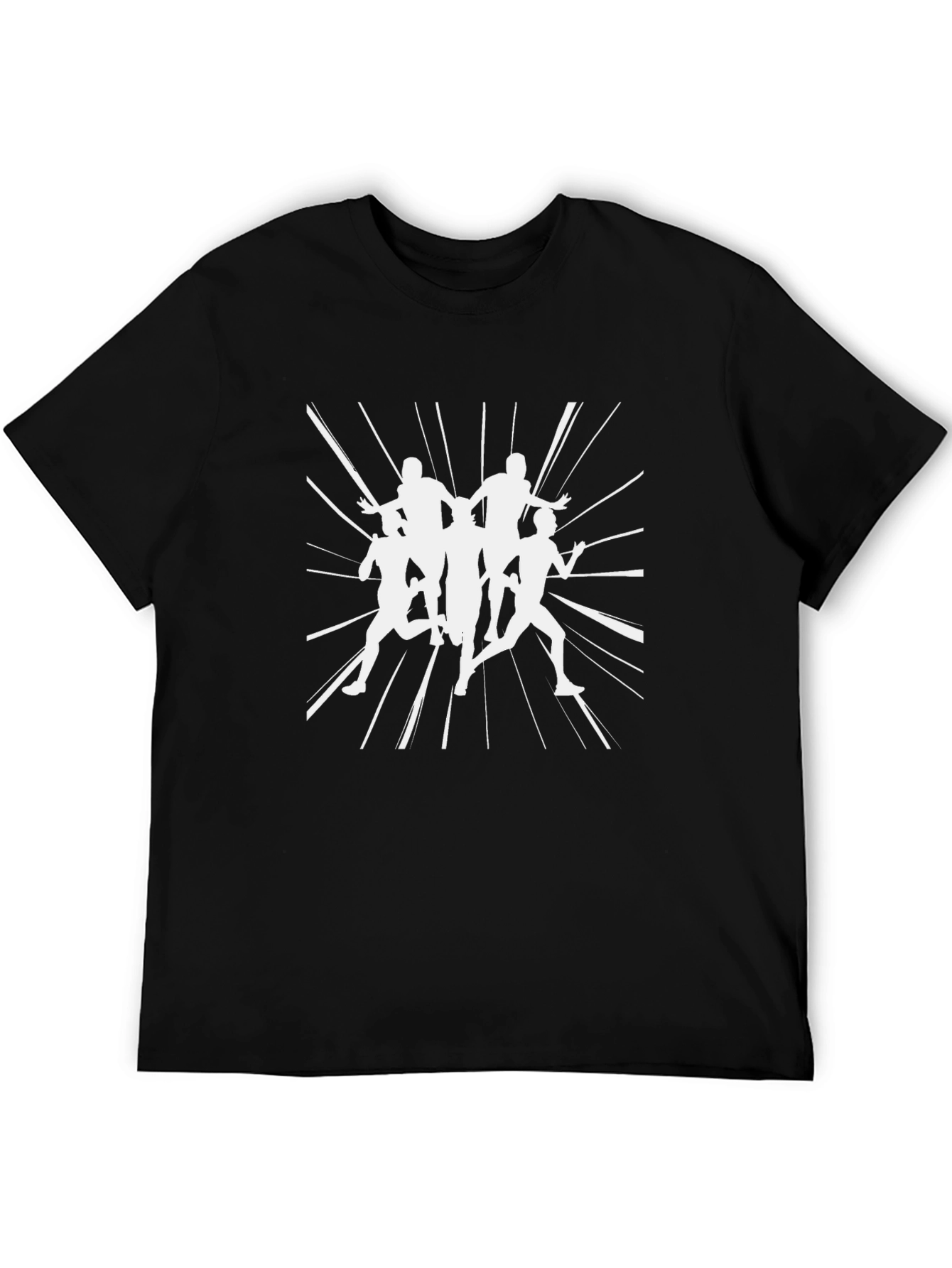 Dynamic Runners Graphic Tee - Black Cotton Comfort