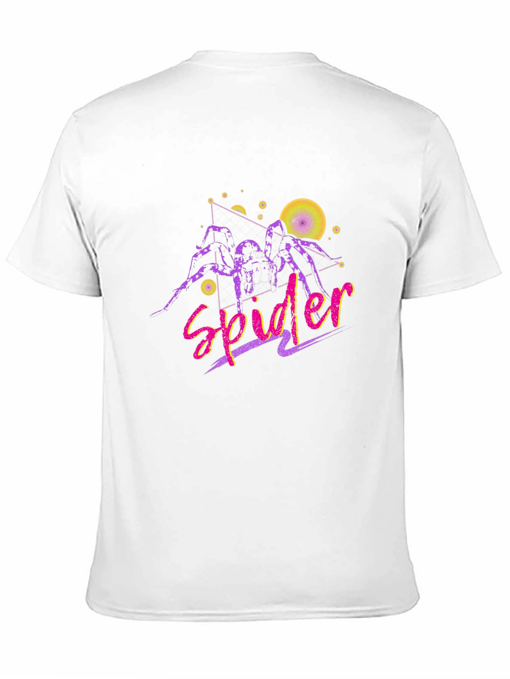 Retro Spider Graphic Tee - Mens Black Cotton T-Shirt