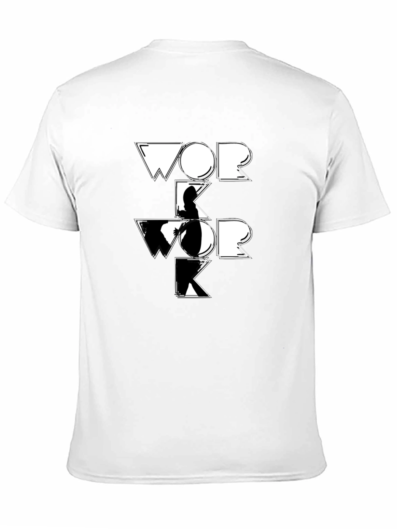 Work Graphic Tee - Black Cotton T-Shirt