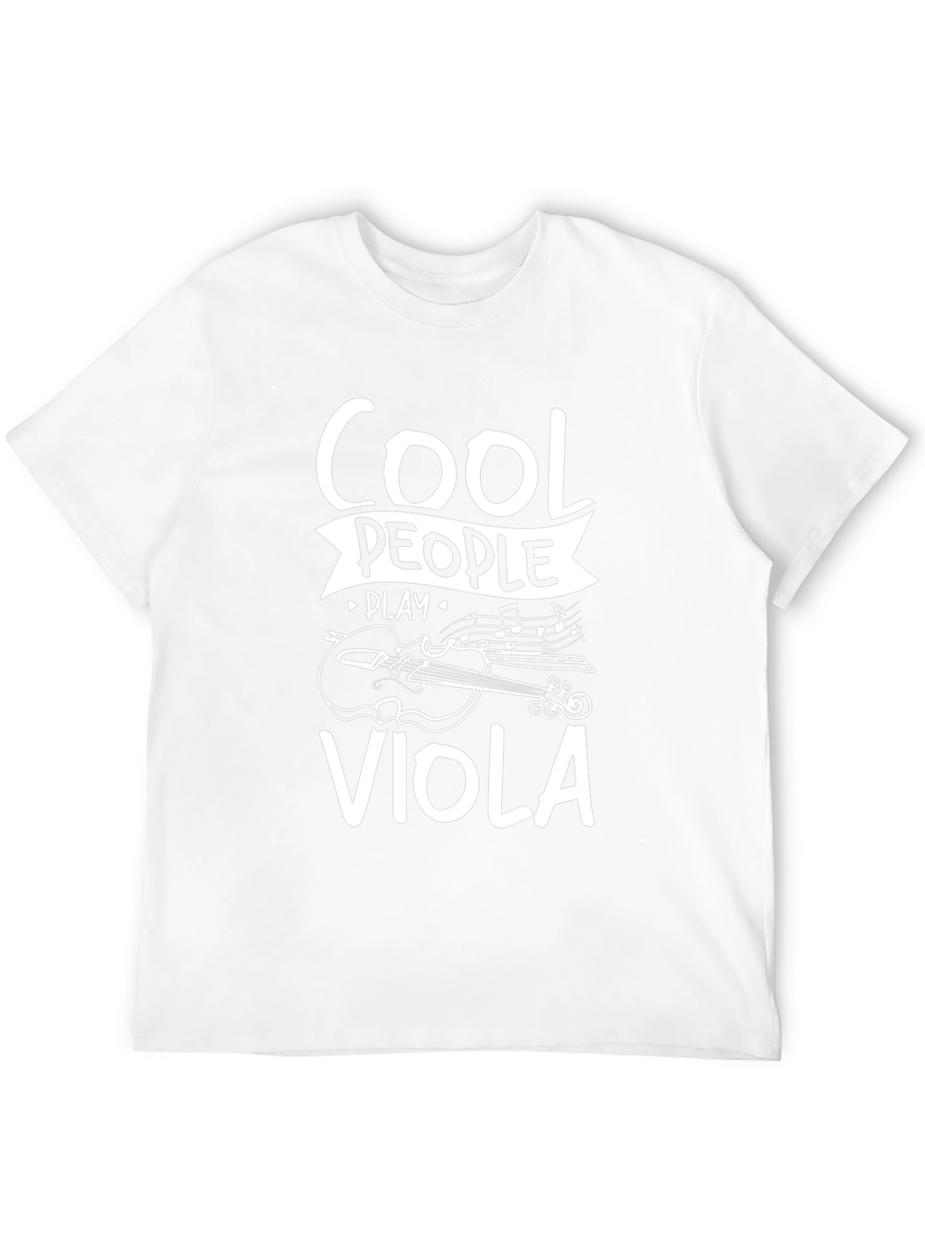 Cool People Play Viola Black Graphic T-Shirt