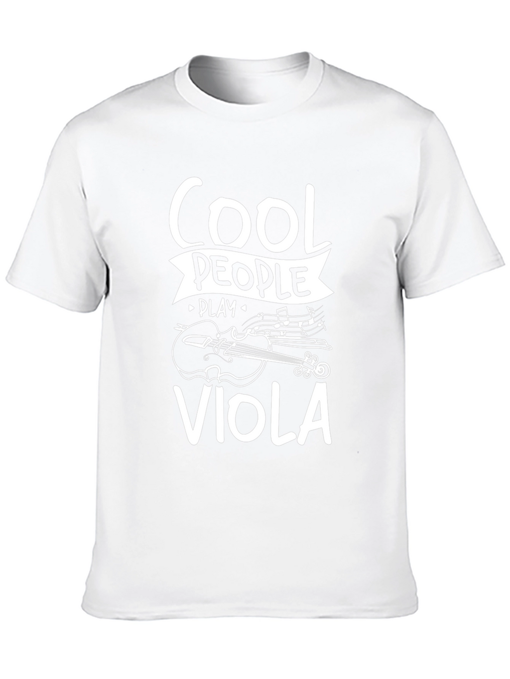Cool People Play Viola Black Graphic T-Shirt