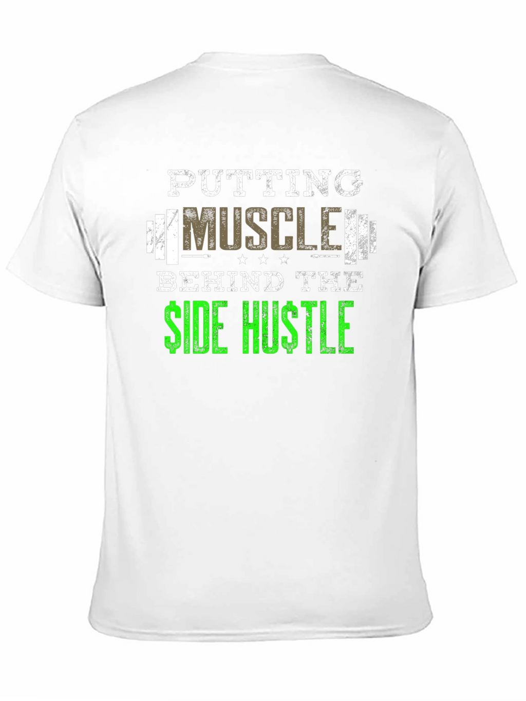 Muscle Side Hustle Graphic Tee - Black