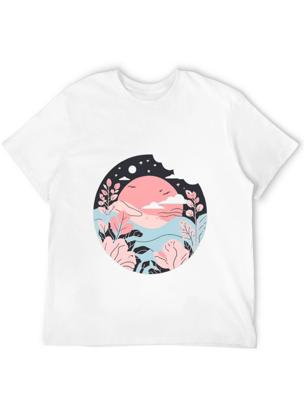 Nature Inspired Graphic T-Shirt - Black