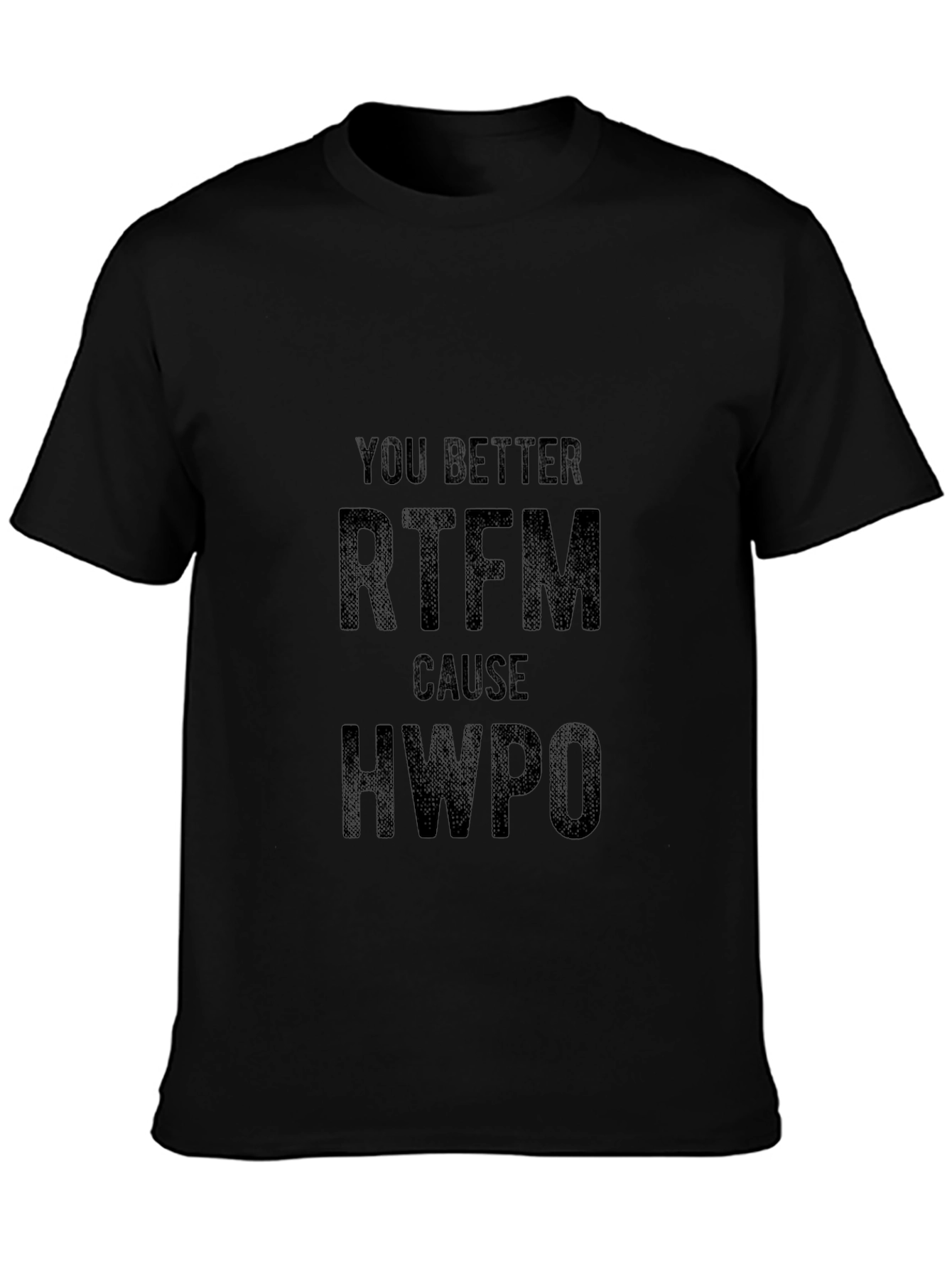 RTFM HWPO Black T-Shirt - Read The Fine Manual