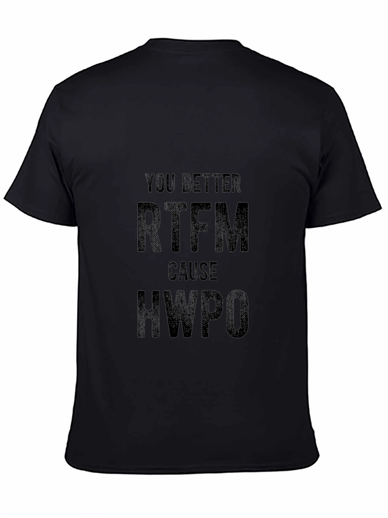RTFM HWPO Black T-Shirt - Read The Fine Manual