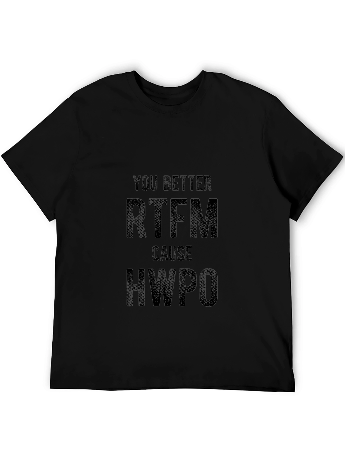 RTFM HWPO Black T-Shirt - Read The Fine Manual