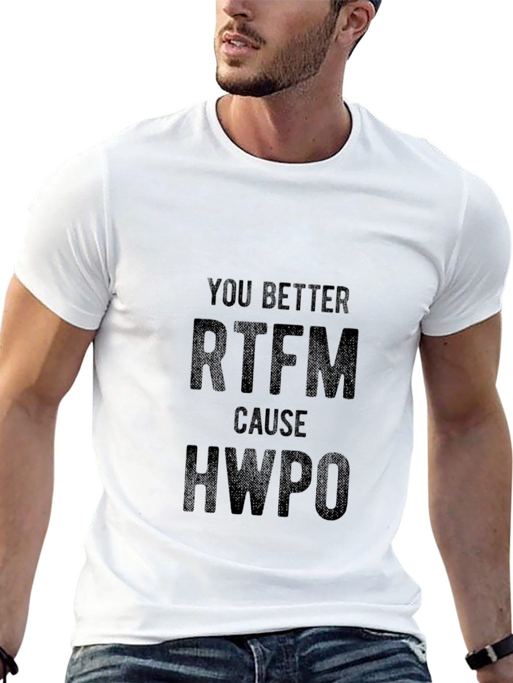 RTFM HWPO Black T-Shirt - Read The Fine Manual