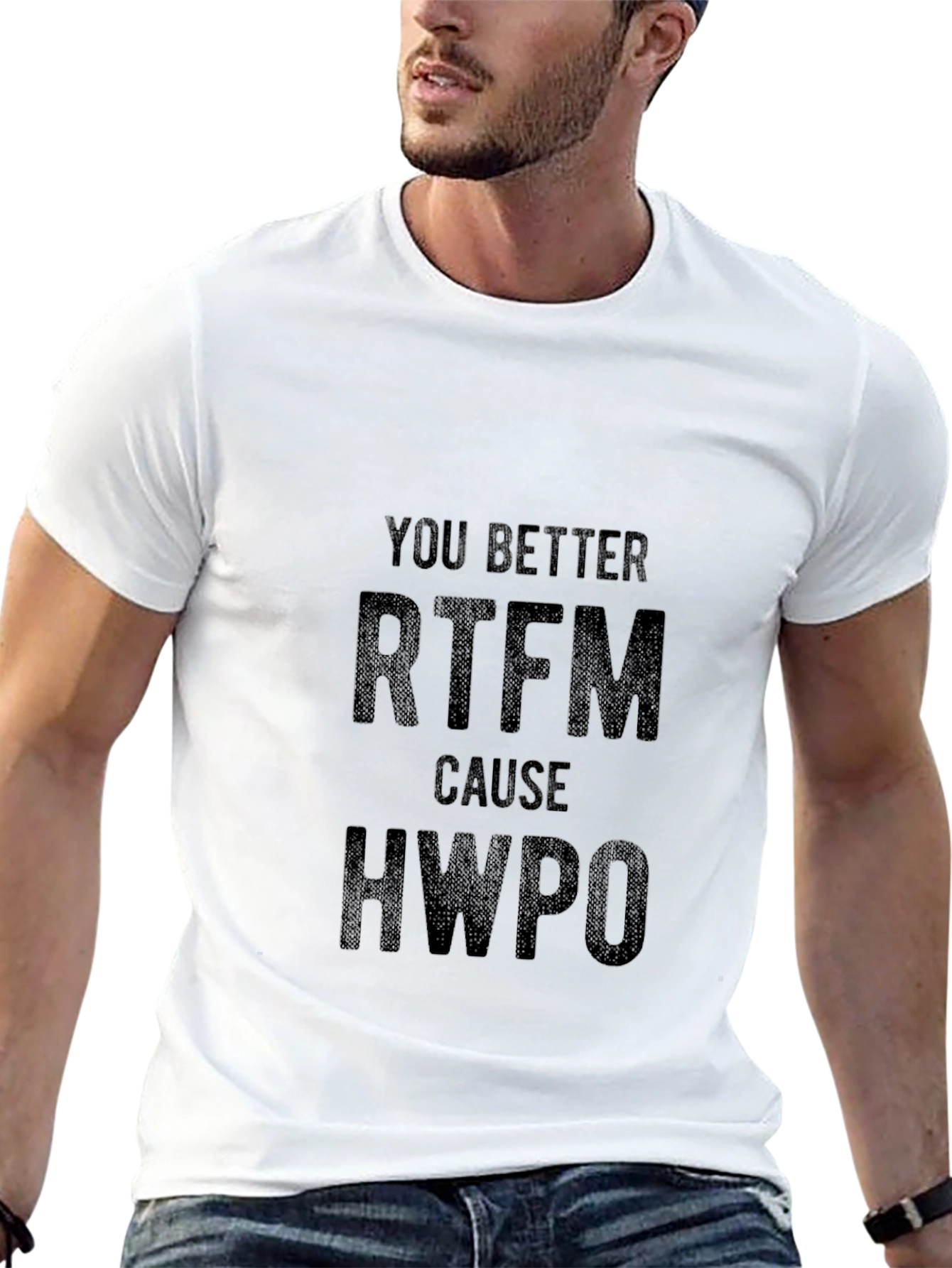 RTFM HWPO Black T-Shirt - Read The Fine Manual