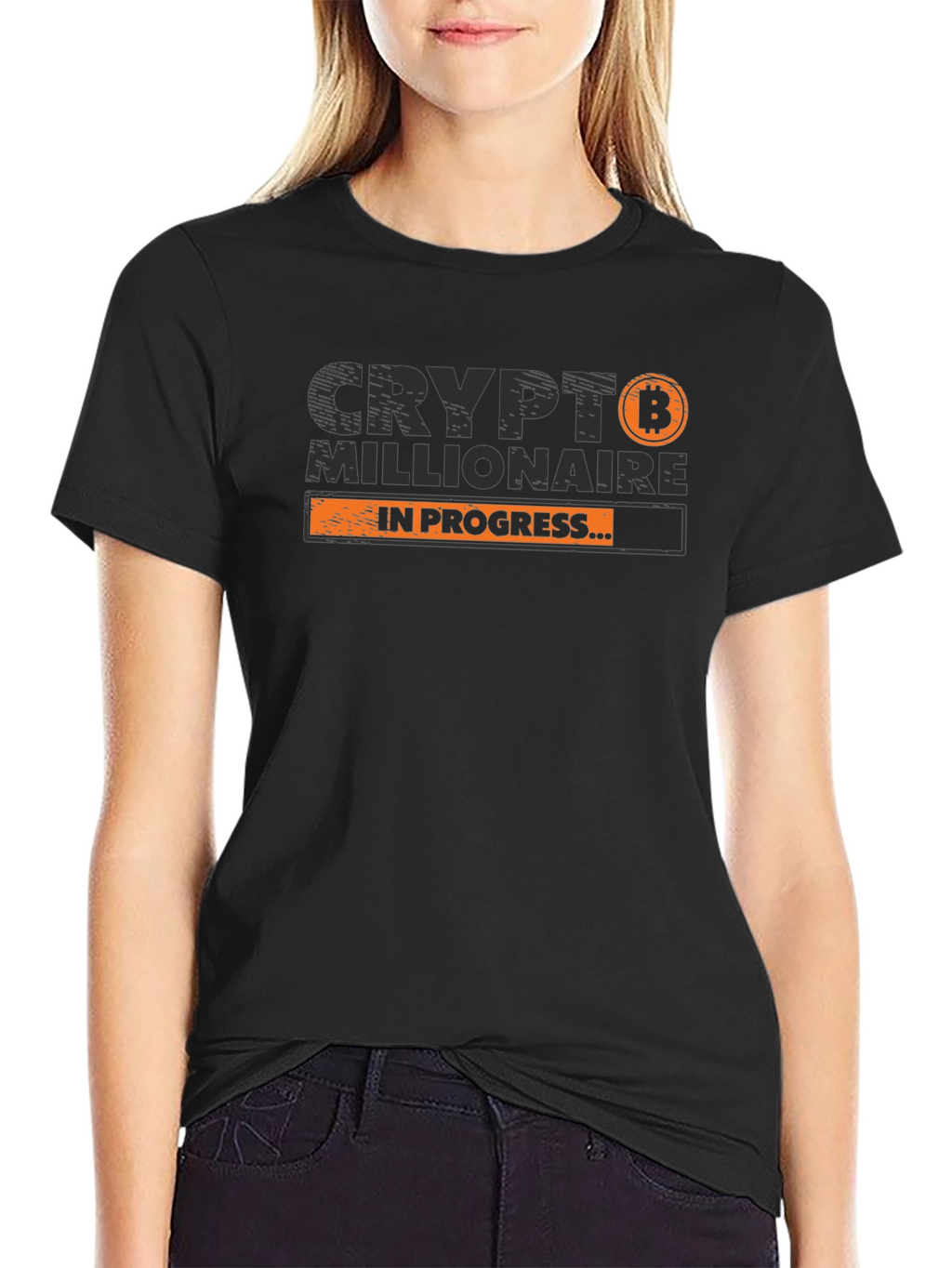 Crypto Millionaire in Progress T-Shirt - Black