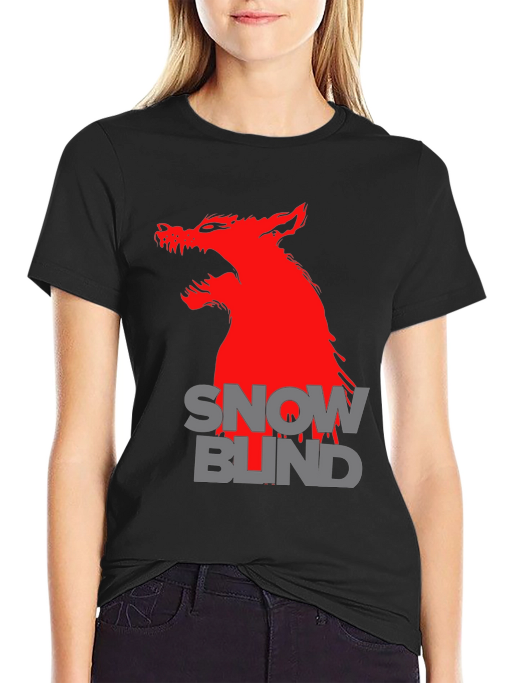 Snow Blind Wolf Graphic T-Shirt