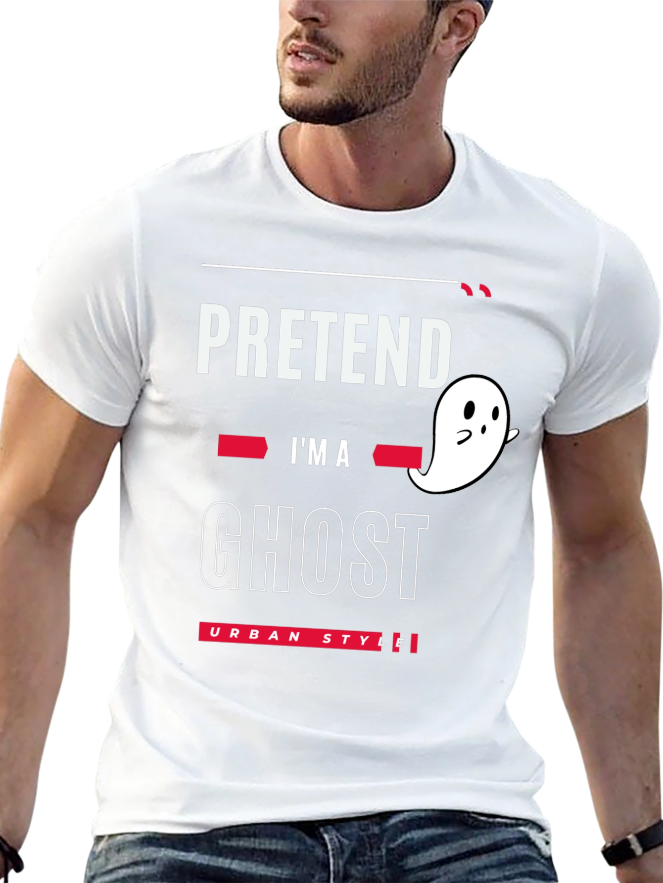 Pretend Im A Ghost T-Shirt - Urban Style Halloween Tee