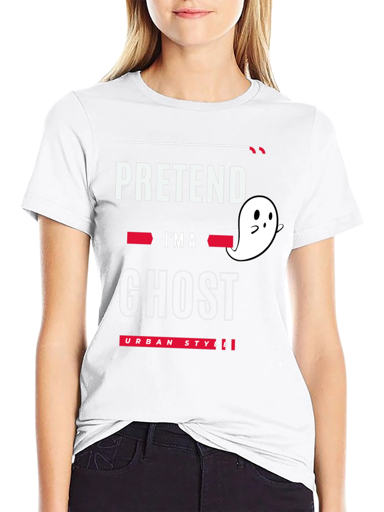Pretend Im A Ghost T-Shirt - Urban Style Halloween Tee