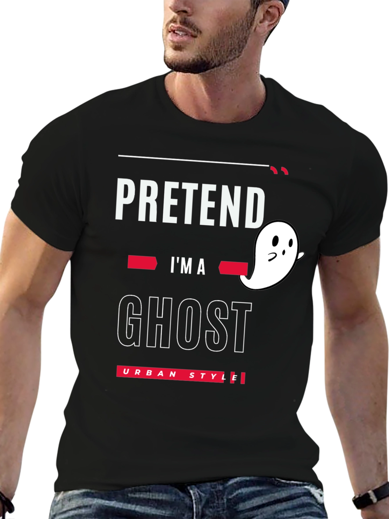Pretend Im A Ghost T-Shirt - Urban Style Halloween Tee