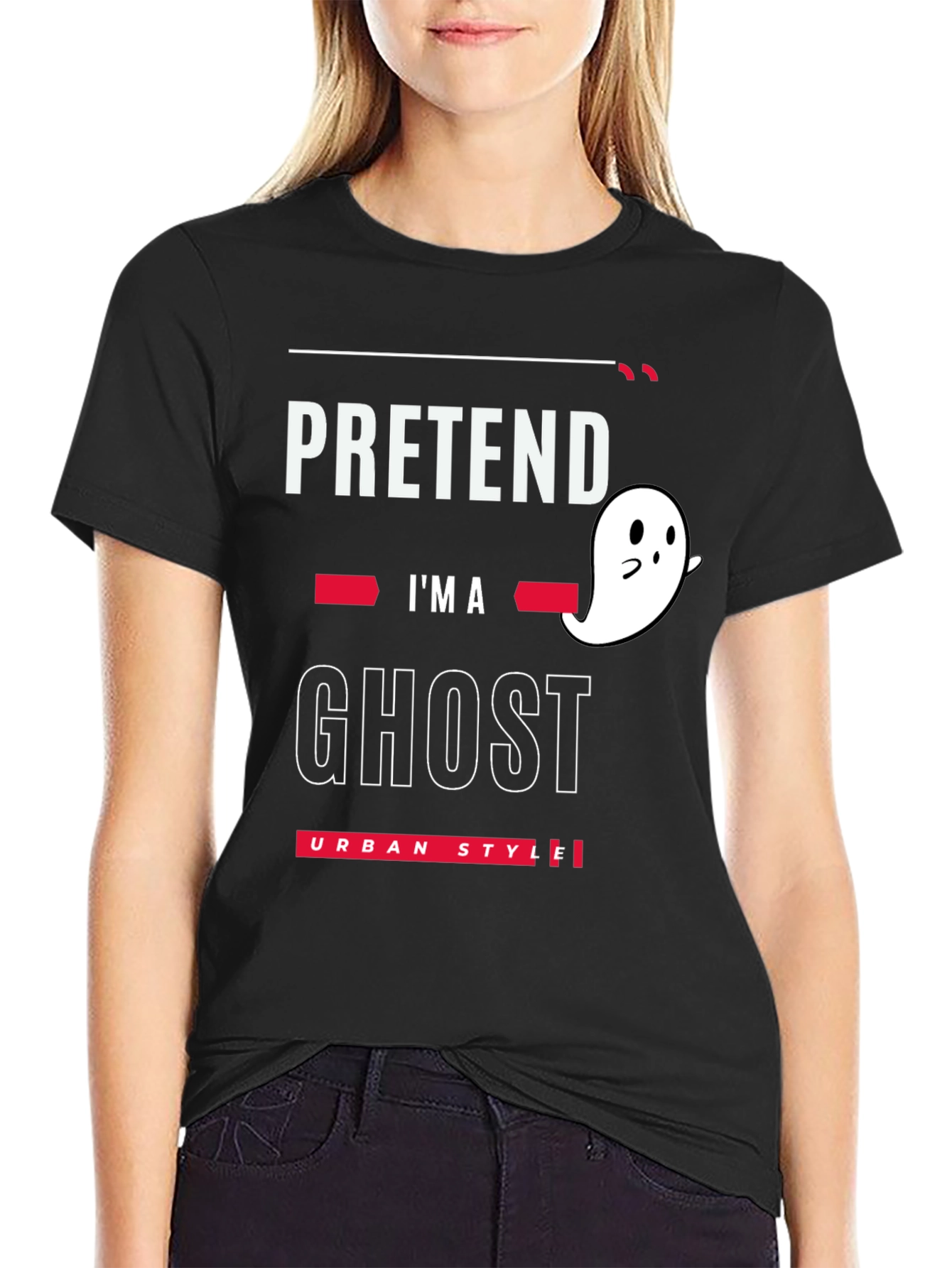 Pretend Im A Ghost T-Shirt - Urban Style Halloween Tee