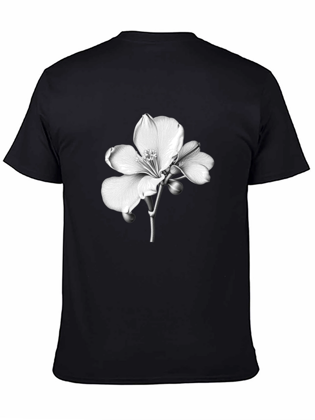 Black Floral Print Tee