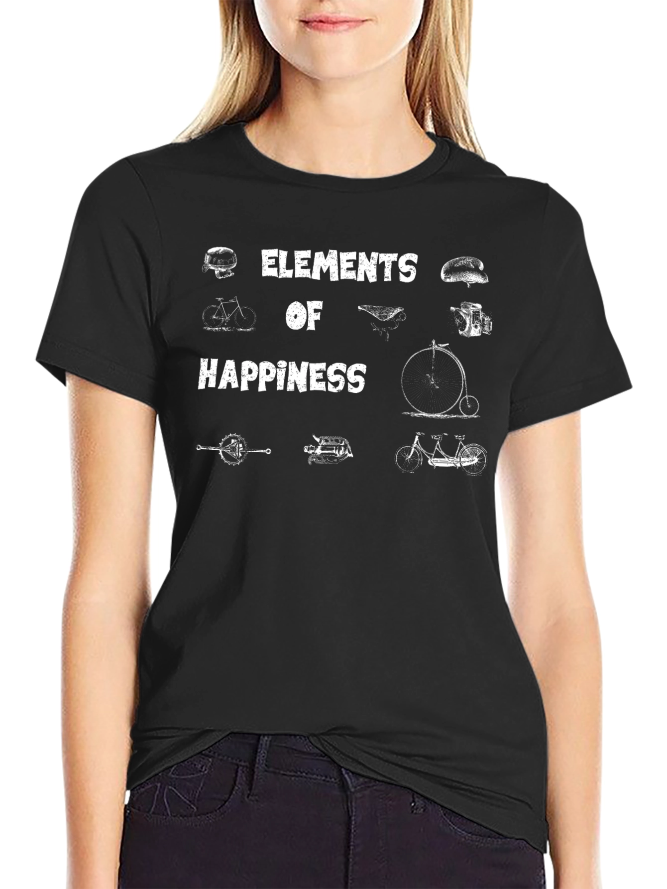 Elements of Happiness Black T-Shirt