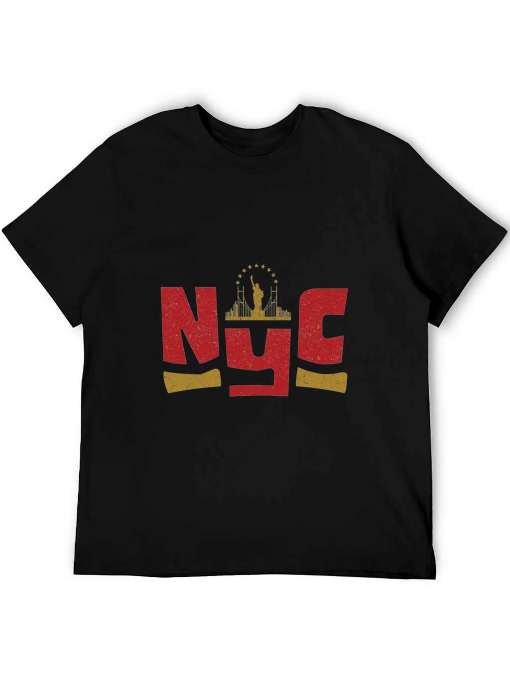 NYC Statue of Liberty Graphic T-Shirt - Black