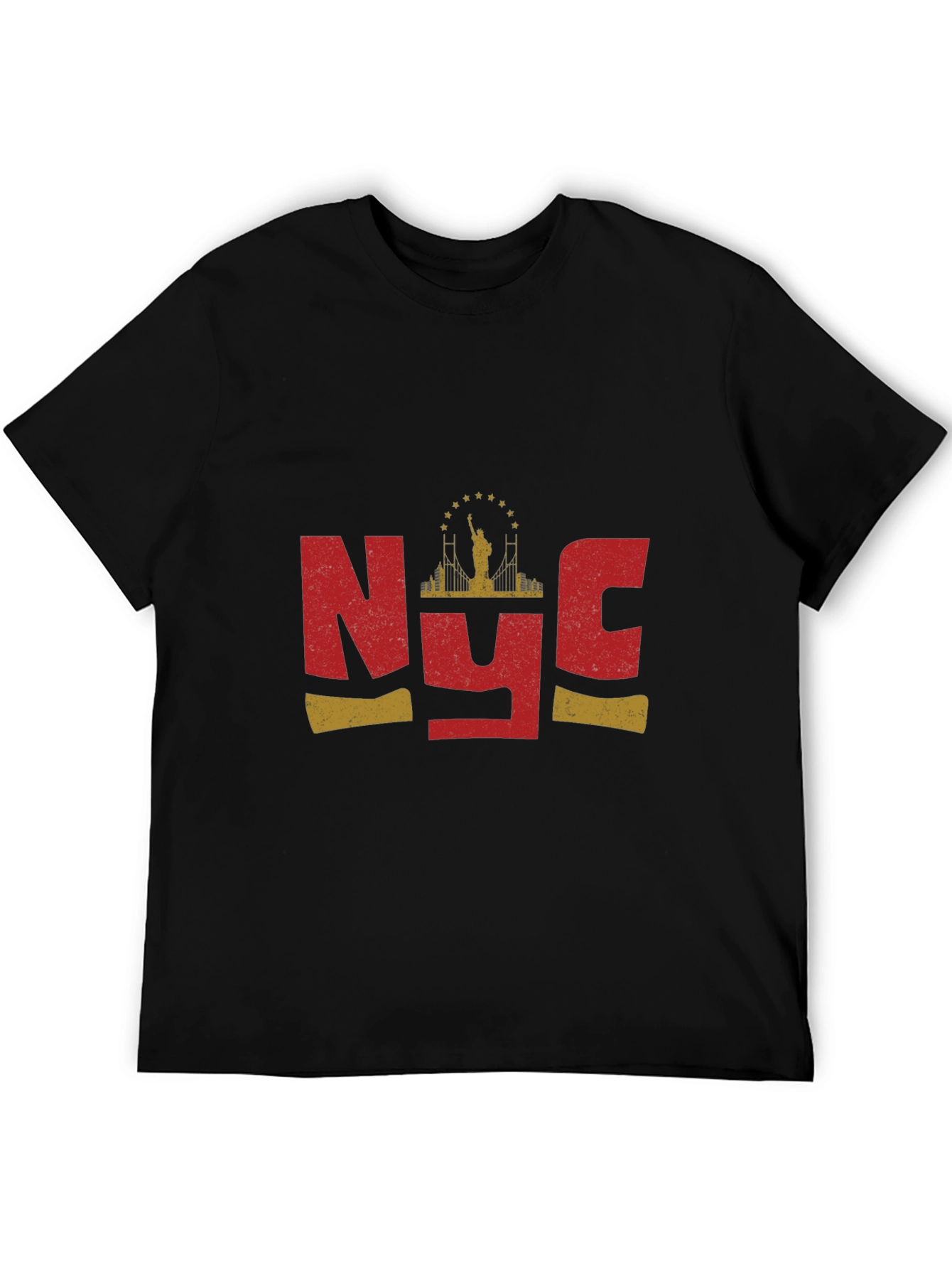 NYC Statue of Liberty Graphic T-Shirt - Black