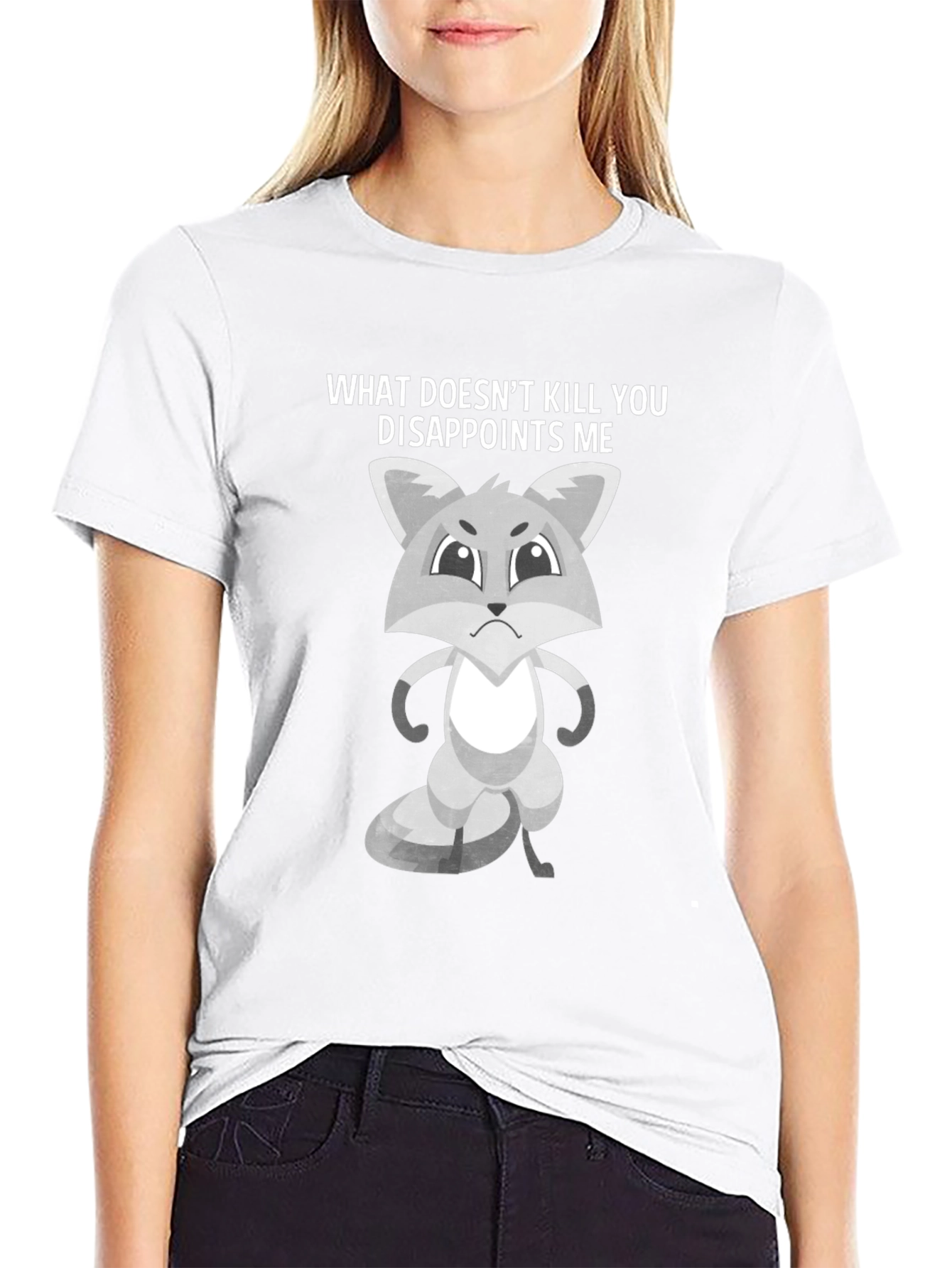 Sarcastic Fox Graphic Tee - What Doesnt Kill You Disappoints Me