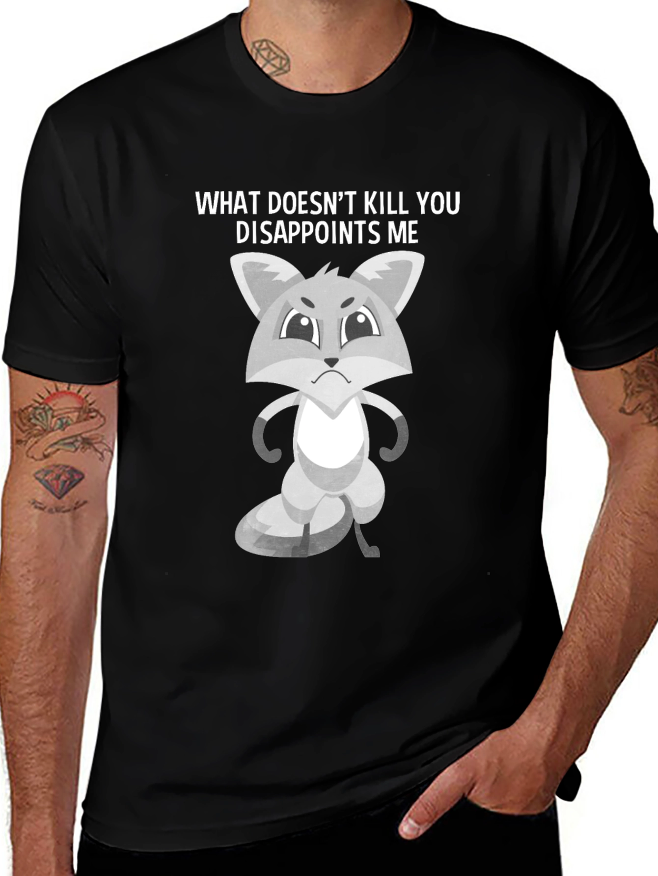Sarcastic Fox Graphic Tee - What Doesnt Kill You Disappoints Me