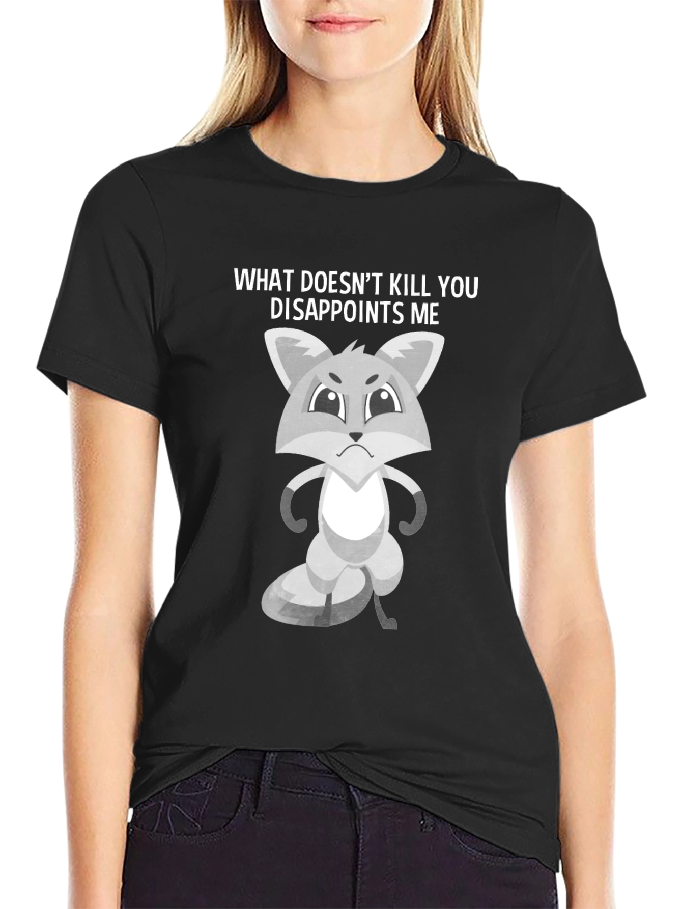 Sarcastic Fox Graphic Tee - What Doesnt Kill You Disappoints Me