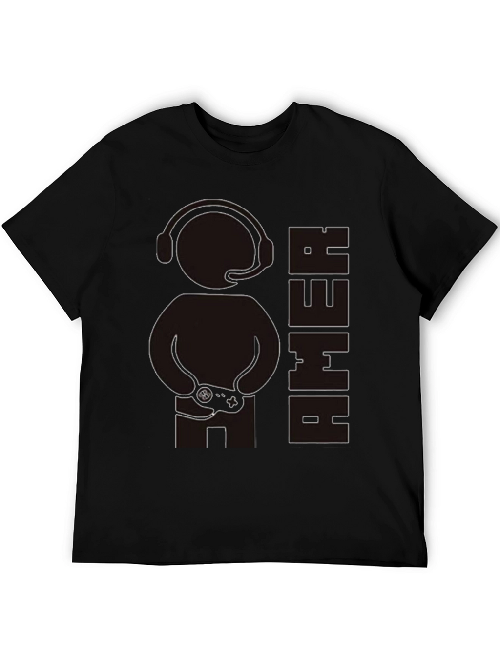 Gamer Graphic Tee - Black Cotton Blend