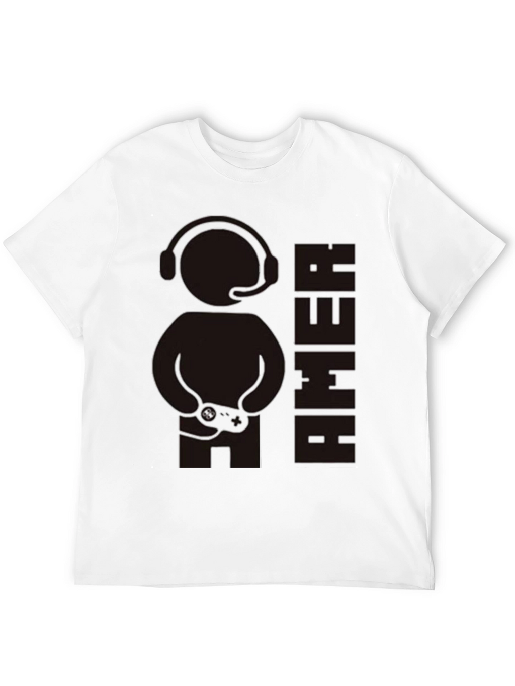 Gamer Graphic Tee - Black Cotton Blend