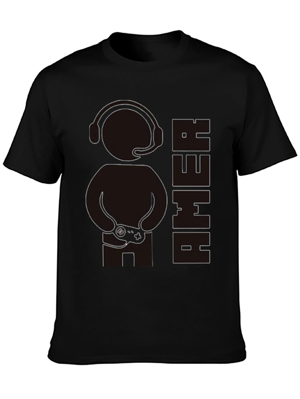 Gamer Graphic Tee - Black Cotton Blend