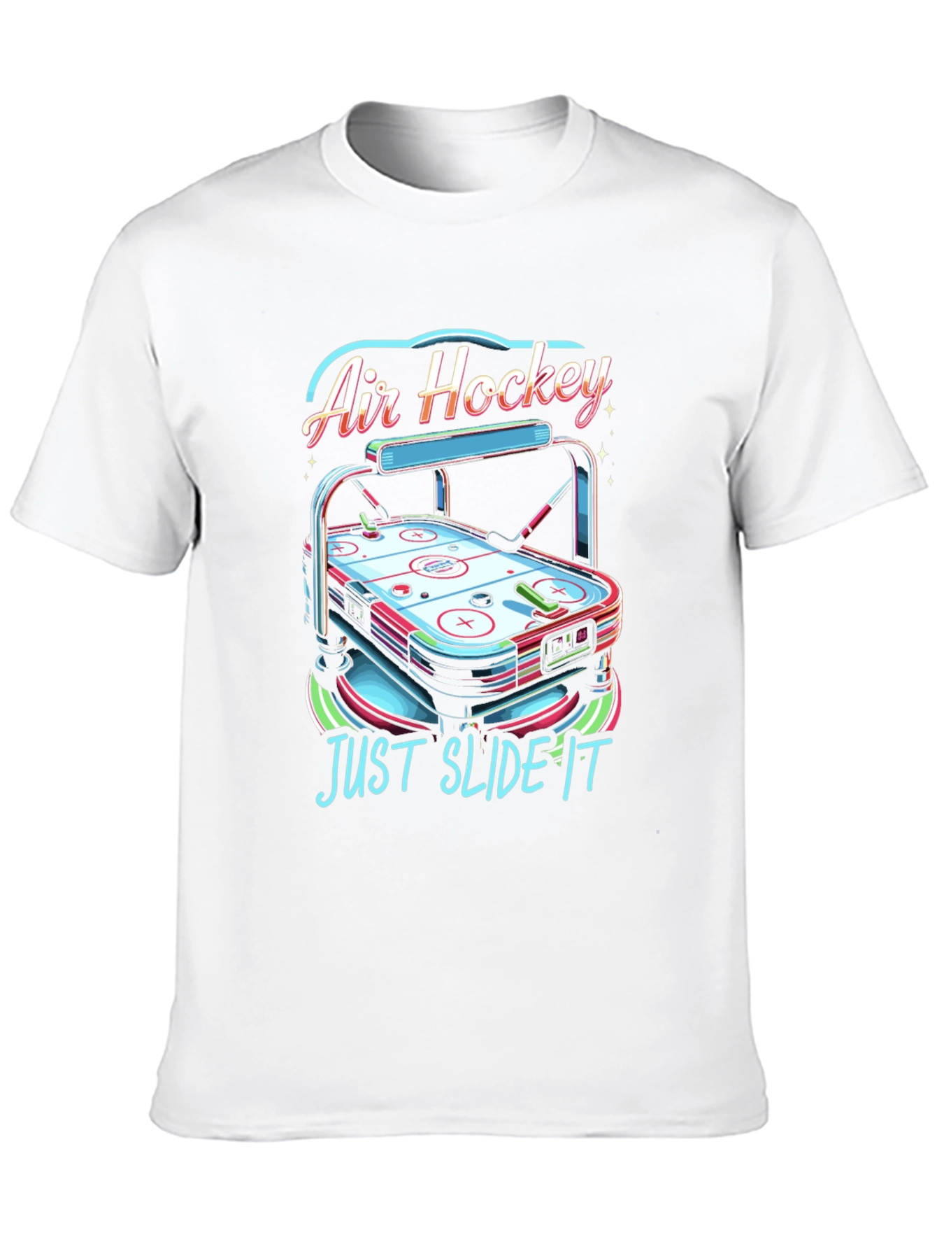 Air Hockey T-Shirt - Just Slide It Graphic Tee
