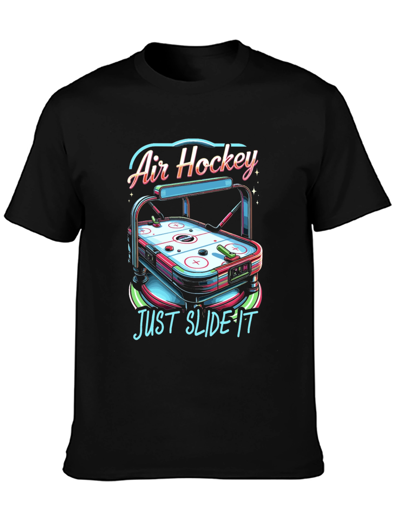 Air Hockey T-Shirt - Just Slide It Graphic Tee
