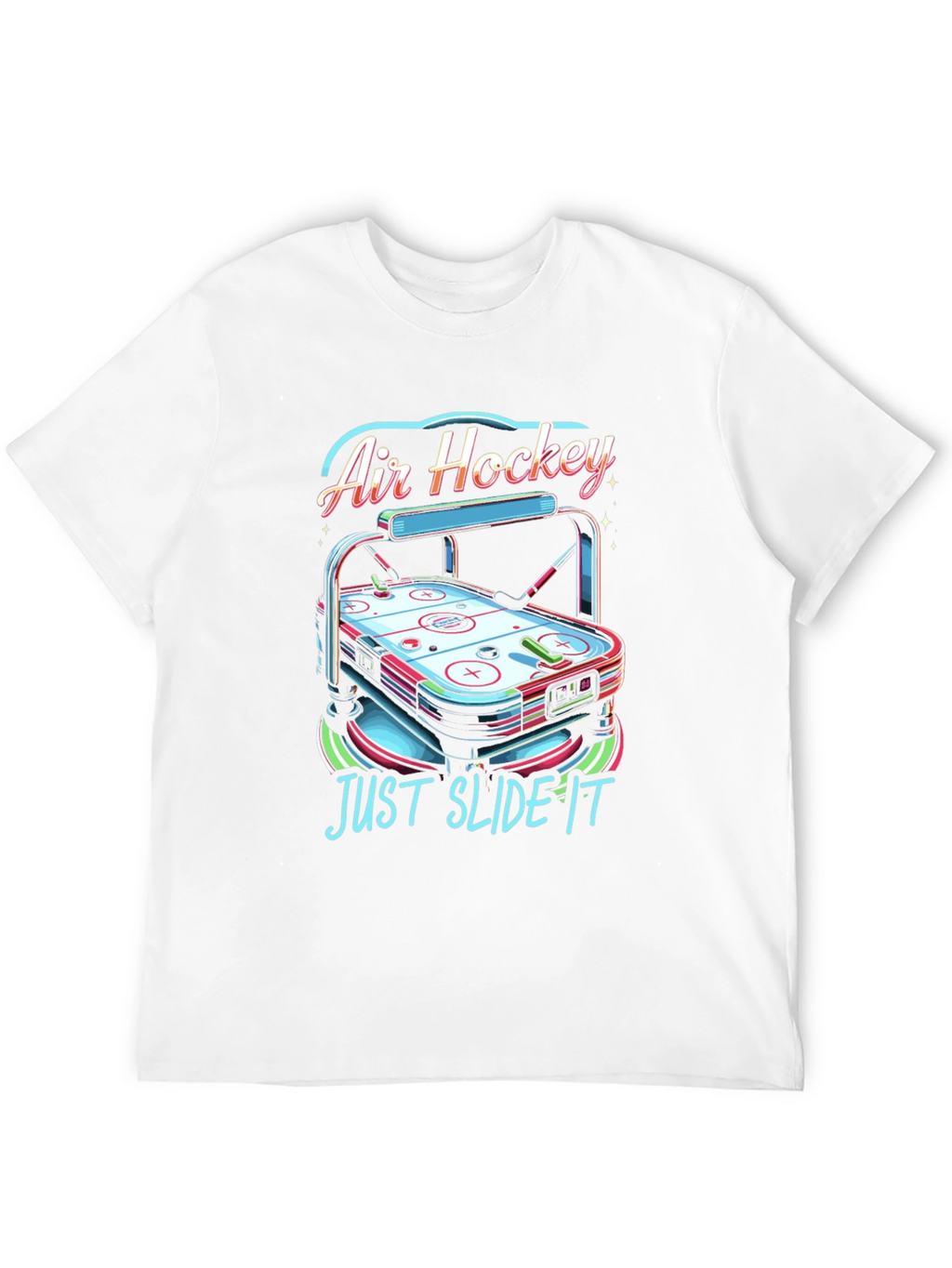 Air Hockey T-Shirt - Just Slide It Graphic Tee