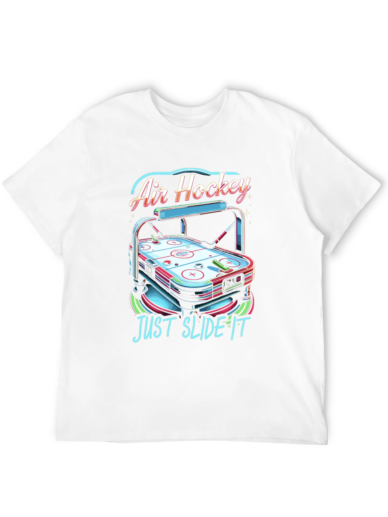 Air Hockey T-Shirt - Just Slide It Graphic Tee