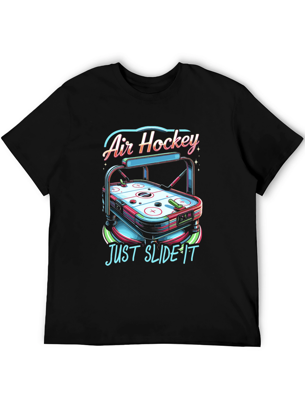 Air Hockey T-Shirt - Just Slide It Graphic Tee
