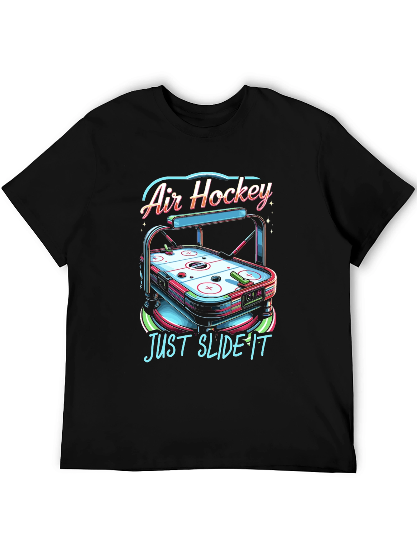 Air Hockey T-Shirt - Just Slide It Graphic Tee