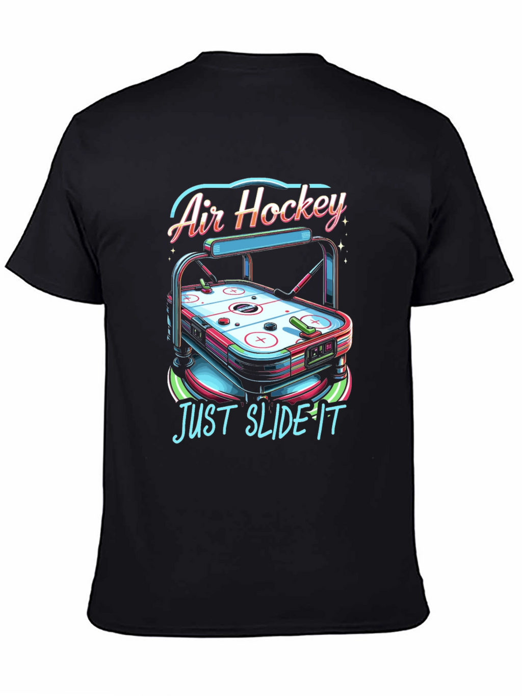 Air Hockey T-Shirt - Just Slide It Graphic Tee