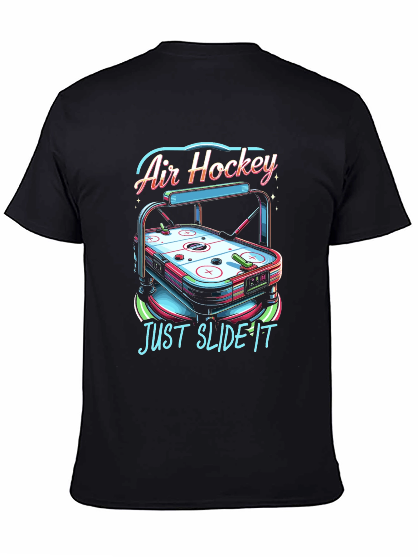 Air Hockey T-Shirt - Just Slide It Graphic Tee