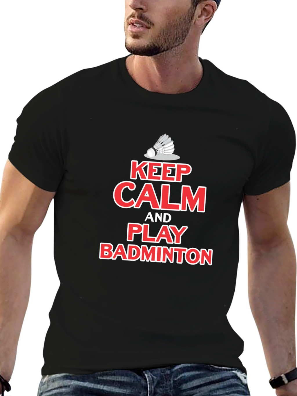 Keep Calm Play Badminton T-Shirt