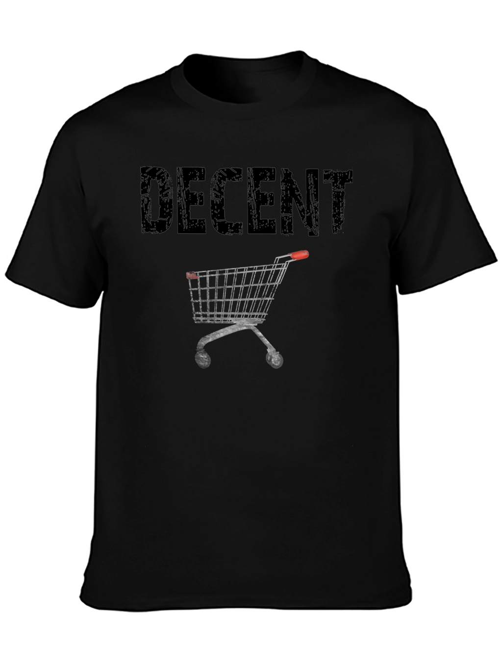 Decent Shopping Cart Black T-Shirt
