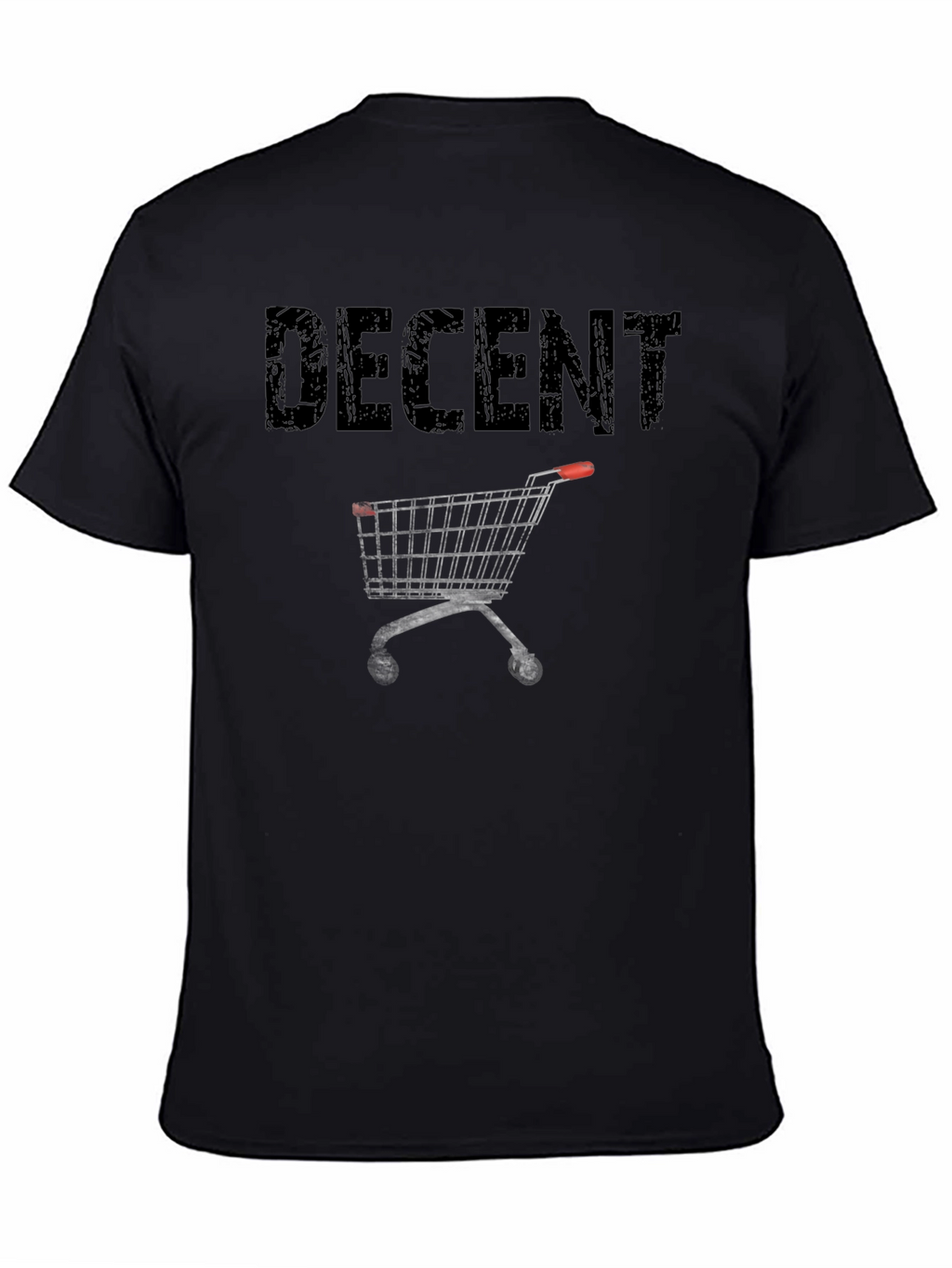 Decent Shopping Cart Black T-Shirt