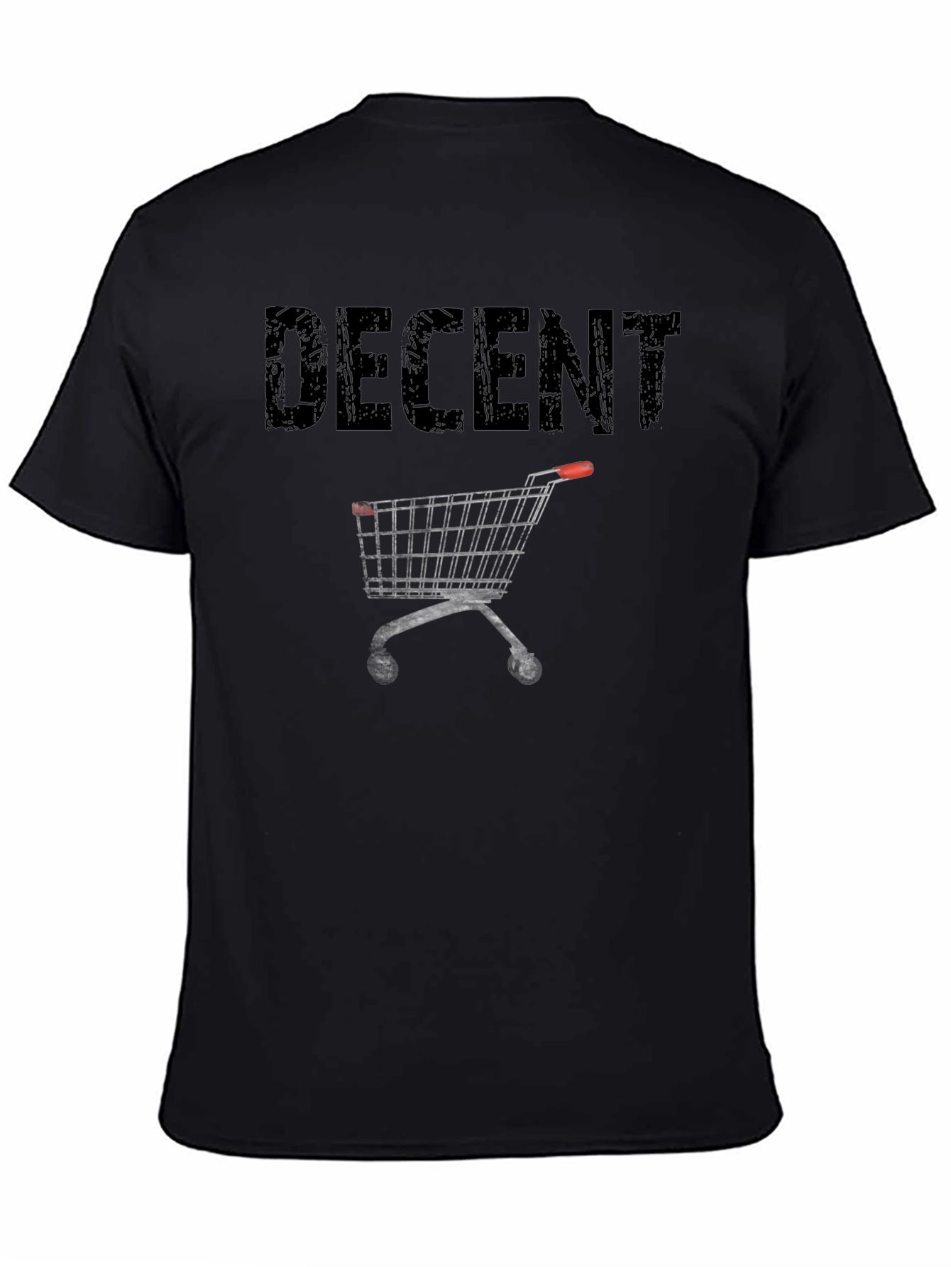 Decent Shopping Cart Black T-Shirt
