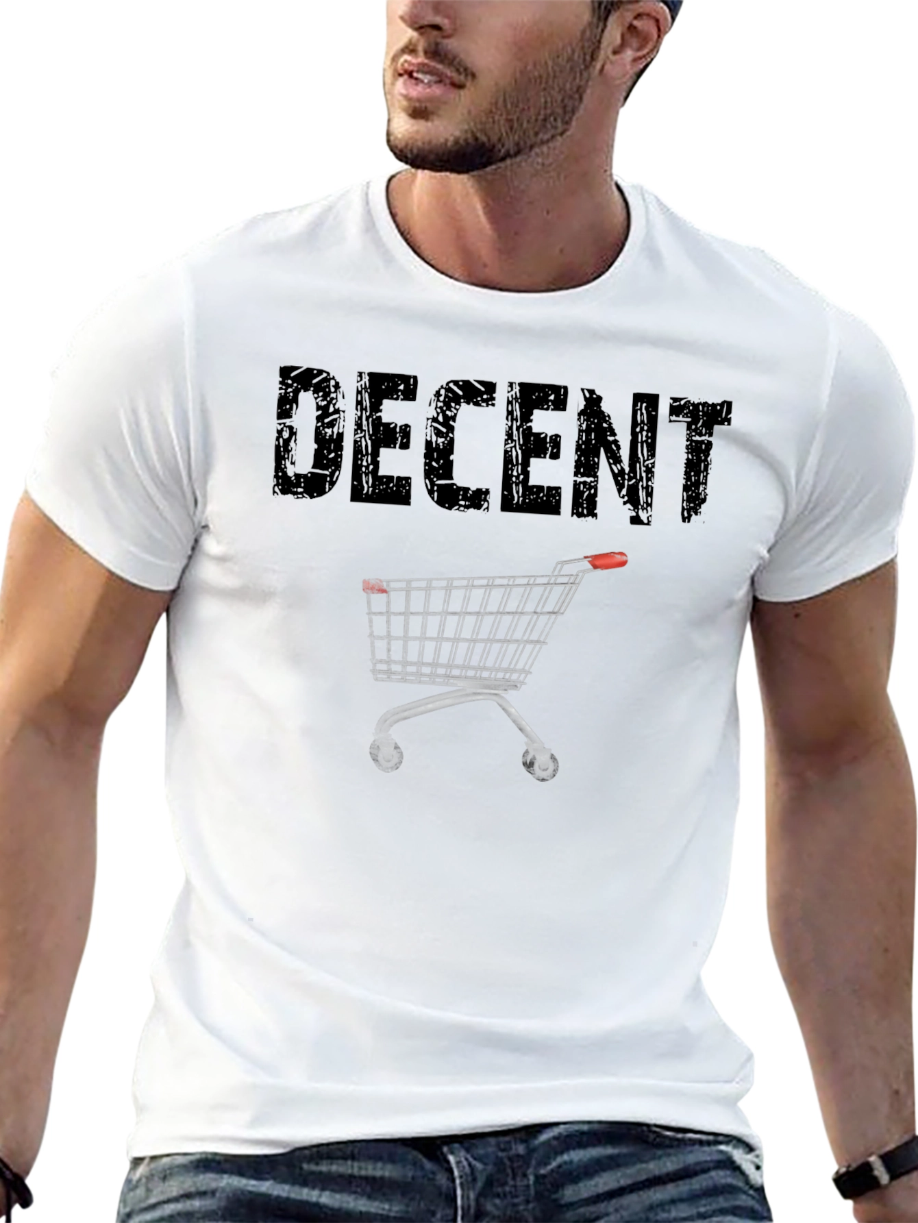 Decent Shopping Cart Black T-Shirt