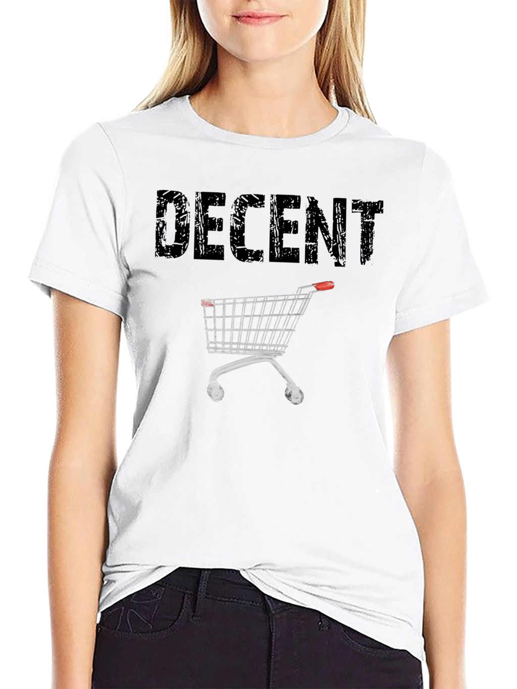 Decent Shopping Cart Black T-Shirt