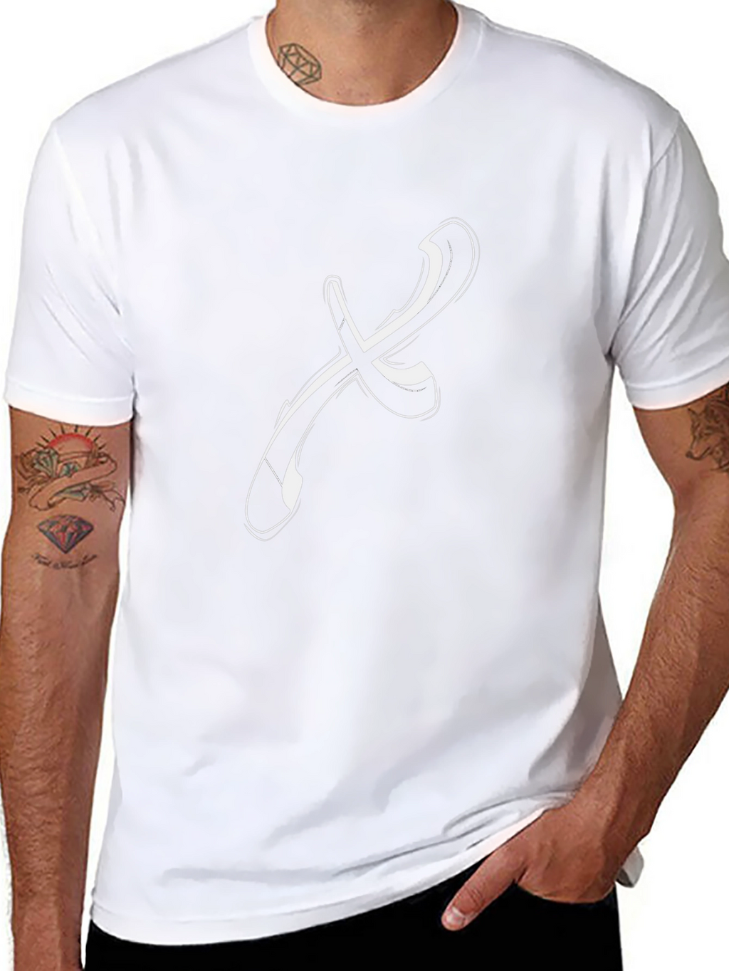 Abstract X Graphic Tee - Stylish Black Cotton T-Shirt