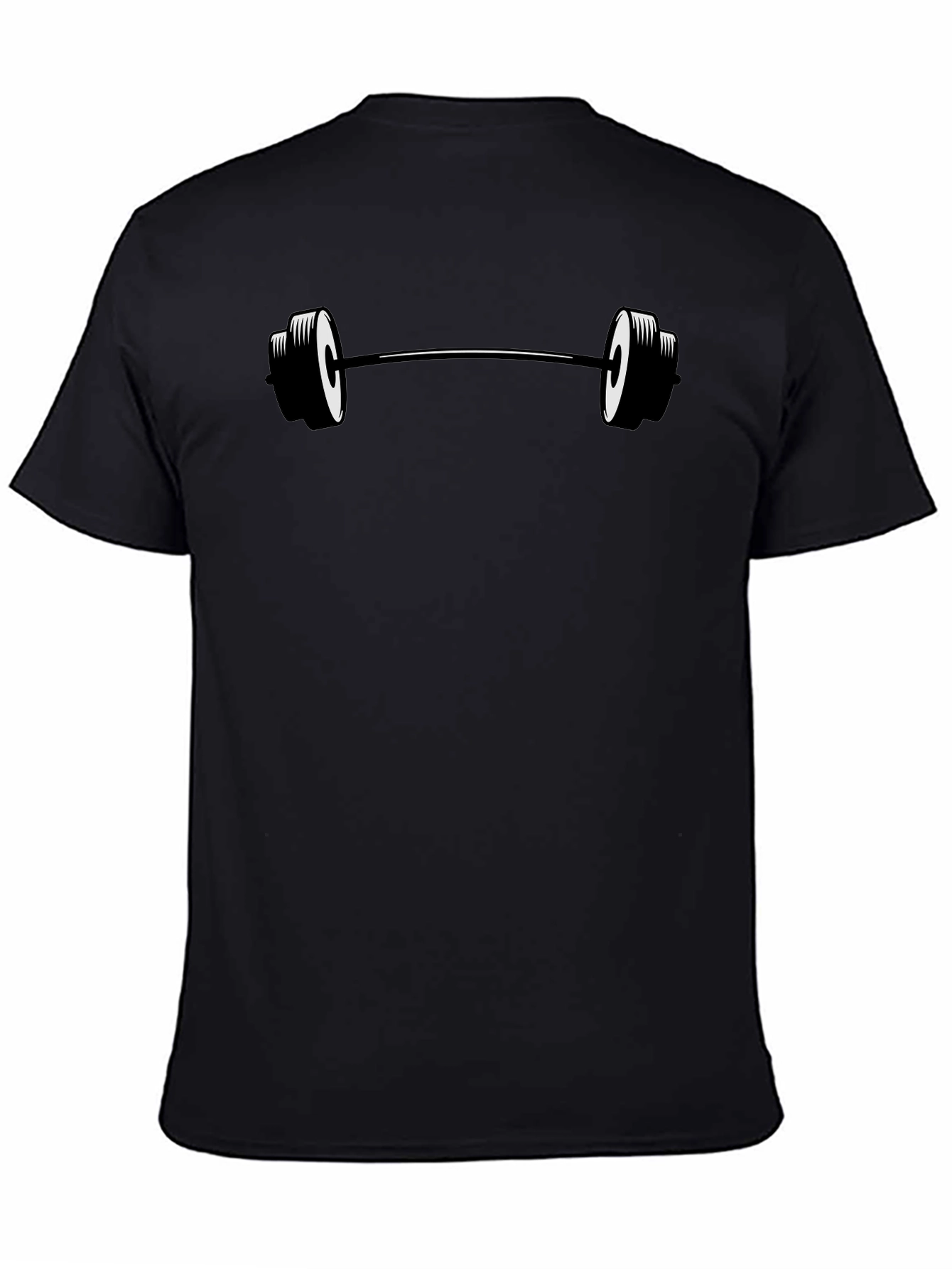Black Barbell Graphic T-Shirt - Fitness Apparel