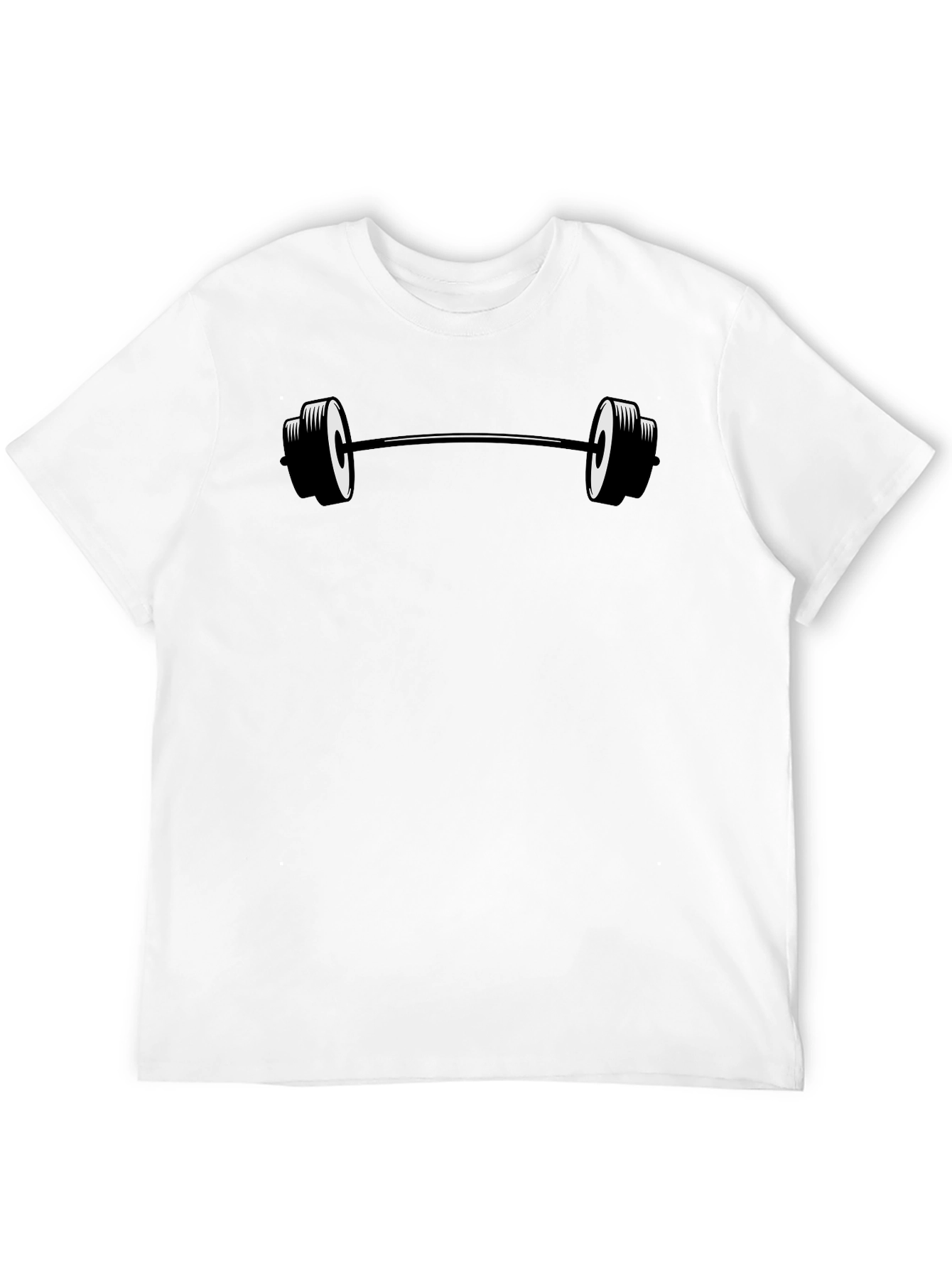 Black Barbell Graphic T-Shirt - Fitness Apparel