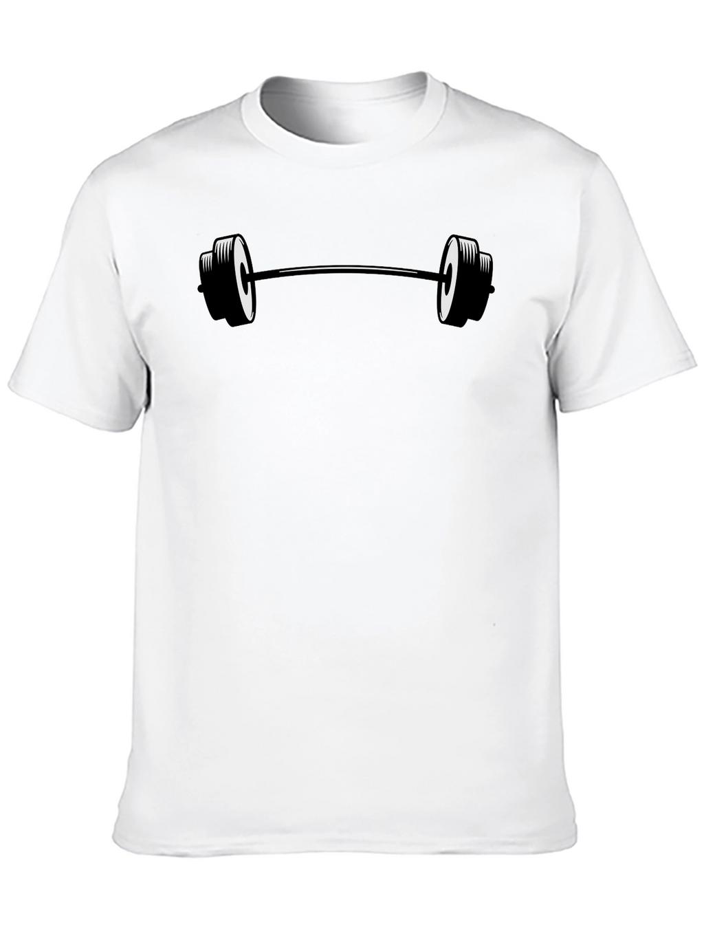 Black Barbell Graphic T-Shirt - Fitness Apparel