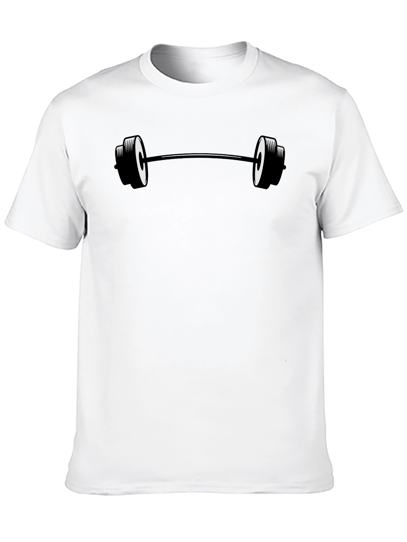 Black Barbell Graphic T-Shirt - Fitness Apparel